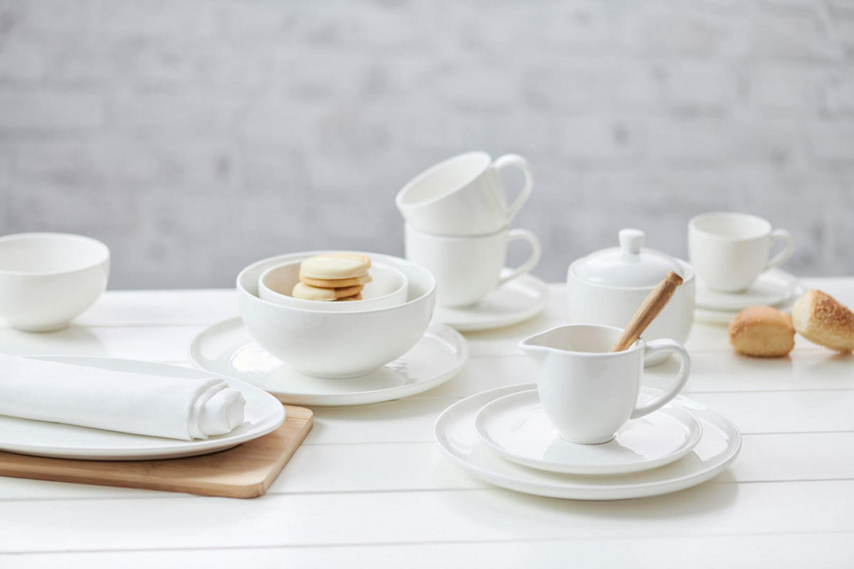 KAFFEESERVICE Skagen weiß 18er Set - Weiß, Keramik (27/27/38cm) - Ritzenhoff Breker