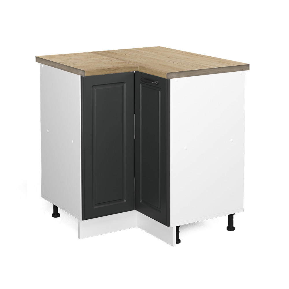 HÖRNUNDERSKÅP R-Line Antracit hus på landet 75.6 cm , AP Oak - Vit/Antracit, Träbaserade material (75.6/81.6/60cm) - Vicco