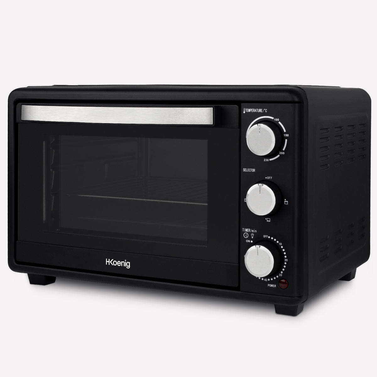 MINI-BACKOFEN FO25 Schwarz - Schwarz, Metall (33/32/30cm) - HKoenig