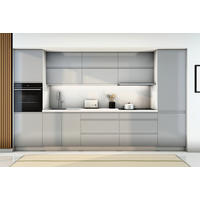 KÜCHENZEILE – 360 cm – K47-G360 – Velmora – Grau – ohne E-Geräte - Grau, Holz (360/212/58cm) - ROYAL24_MARKT