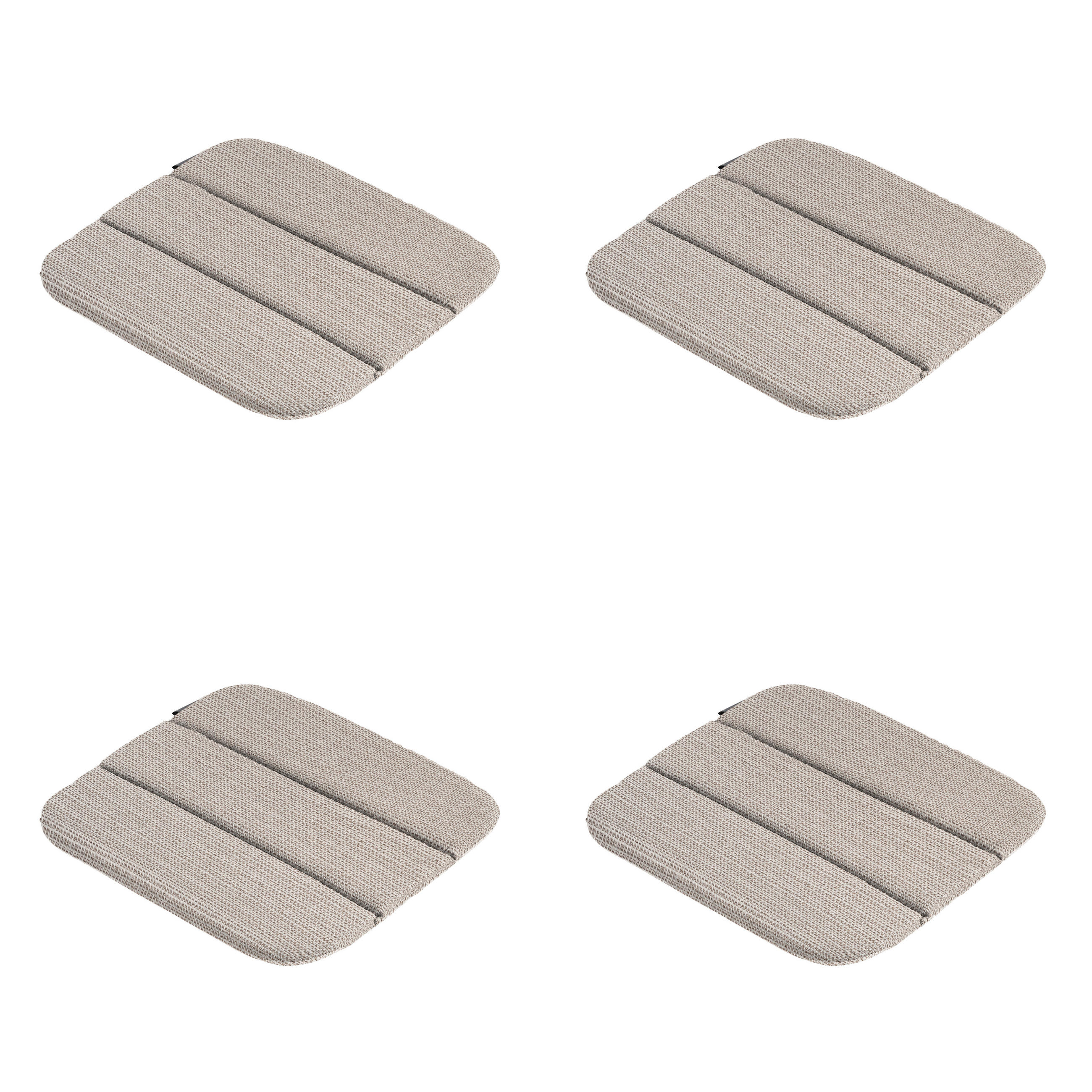 SITZKISSEN Richmond - Beige - 40/40/3 cm - 4er-Set - Beige, Textil (40/3/40cm) - Madison