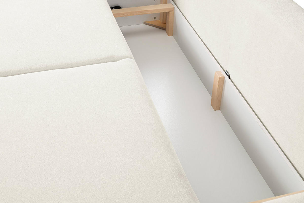 SOFA Hallora - Weiß (Melody 01) - Weiß, Holzwerkstoff (240/88/108cm) - Möblo