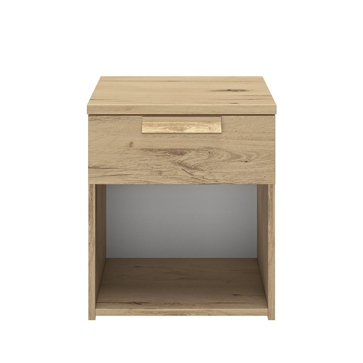 NACHTTISCH 1 Schublade Cyrus - Französische Herstellung - 43/36/50 cm - Nussbaumfarben, Holzwerkstoff (36/50/43cm) - Calicosy