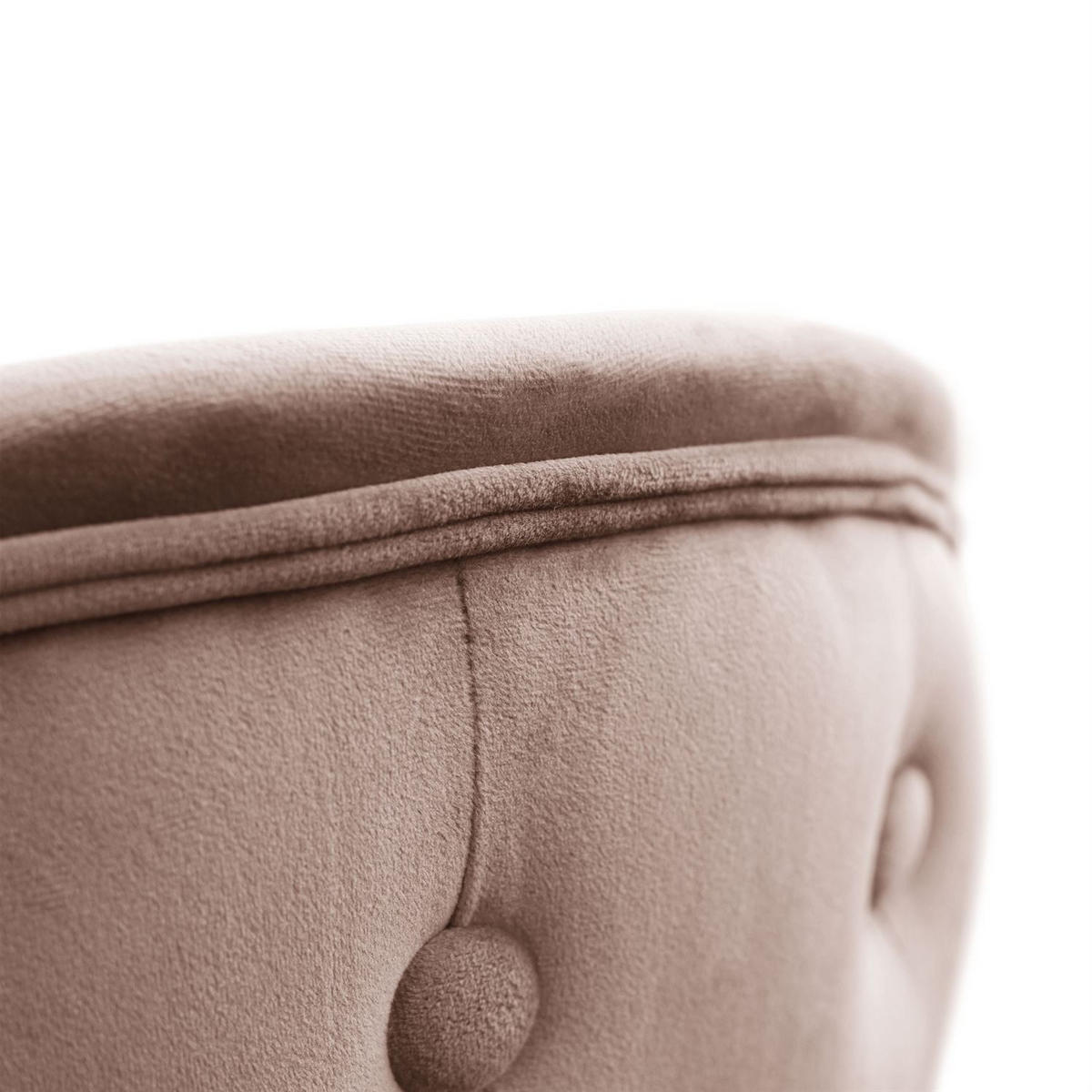 STUHL SOPHIE PIK - Beige/Goldfarben, Textil (51/90/60cm) - Lookway