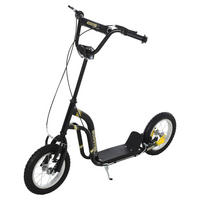 KINDERROLLER, Beige/Schwarz/Weiß, Stahl+ Aluminium - Schwarz, Metall (120/58/95cm) - HOMCOM