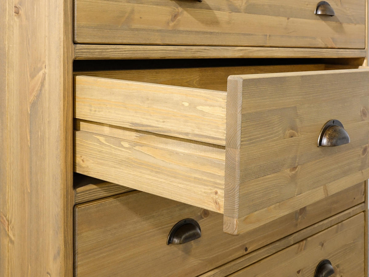 KOMMODE aus Massivholz Dakota 2 - Hellbraun, Holz (112/125/45cm) - Seart