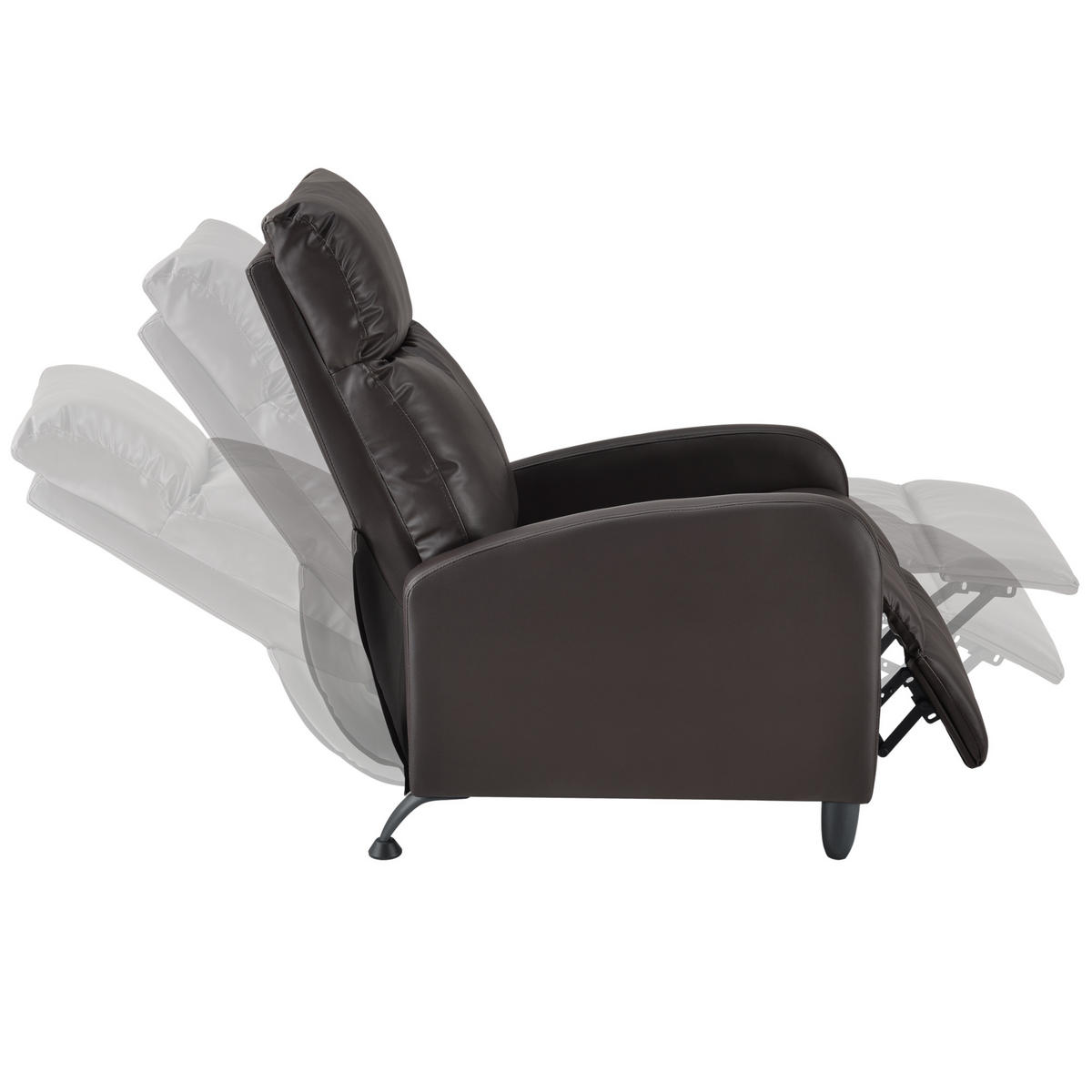 POLSTERSESSEL Bregenz Kunstleder Braun - Braun, Textil (60/102/92cm) - [en.casa]
