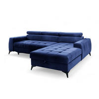 ECKSOFA Agnesa Xs In Salvador - Dunkelblau, Holzwerkstoff/Textil (260/200cm) - Fun Möbel