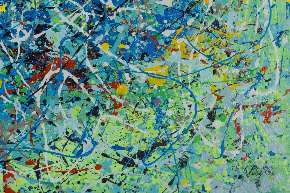ACRYLBILD HANDGEMALT 80/80 cm - Multicolor, Holz/Textil (80/80cm) - KUNSTLOFT