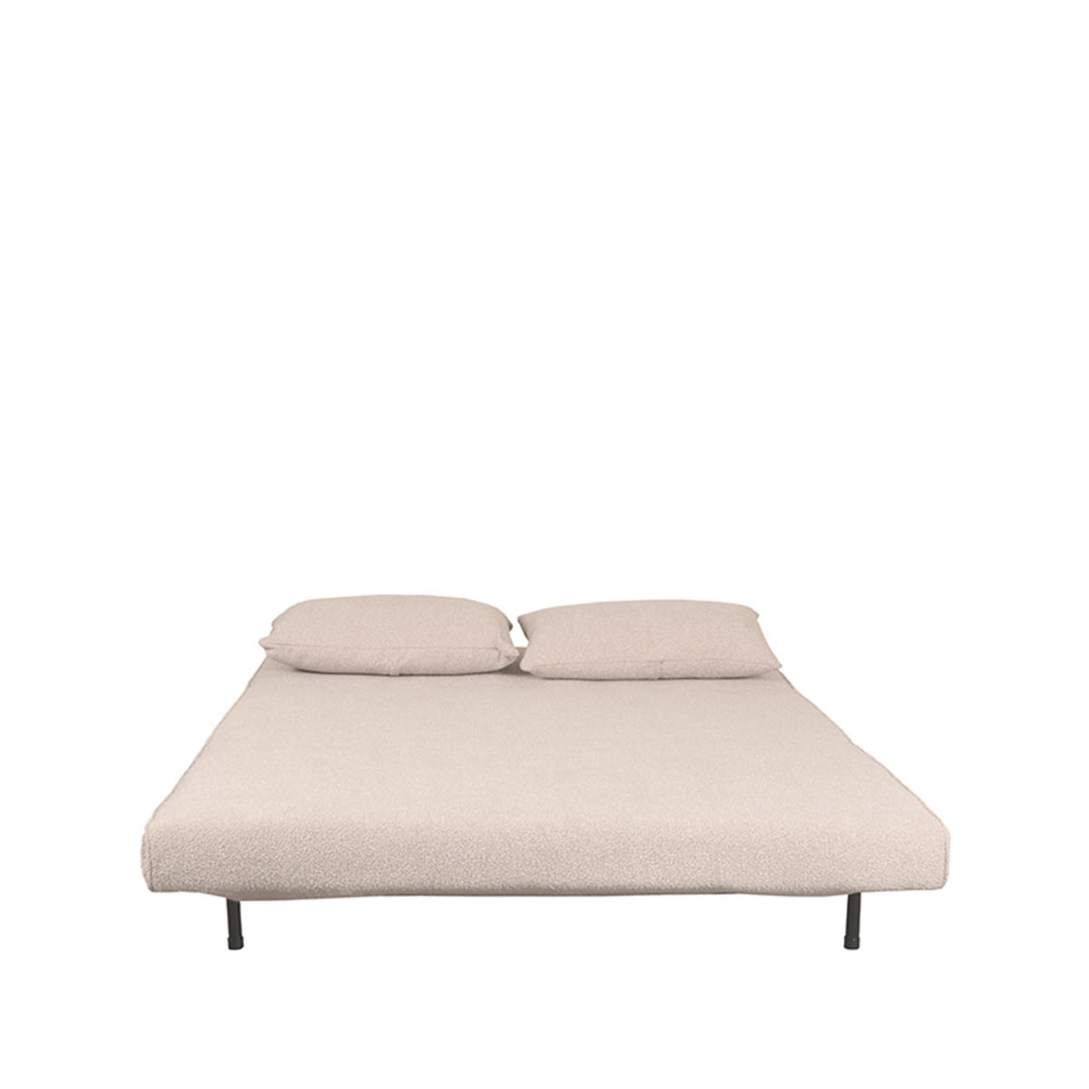 SCHLAFSOFA Doppelbett Beige 90/141/81 cm - Eichefarben/Beige, Textil (141/81/90cm) - LABEL51