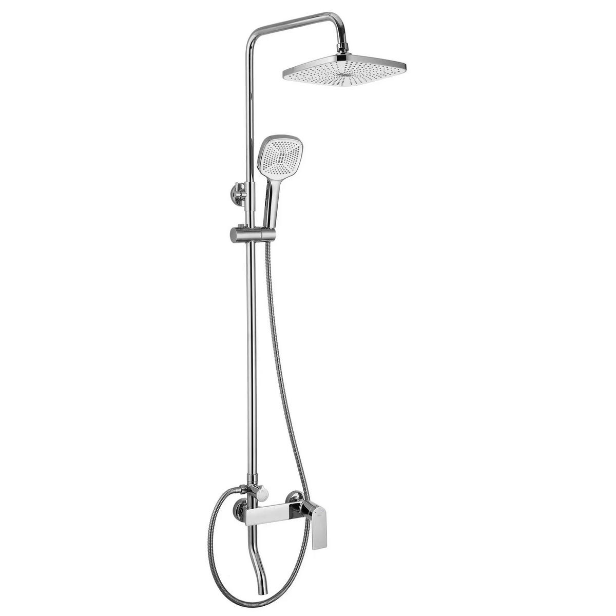 DUSCHGARNITUR Rea Storm Chrome - Chromfarben, Metall (30/144/45cm) - REA