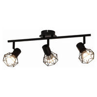 DECKENSTRAHLER Brückenau 42.5/9/15.5 cm - Schwarz, Metall (42.5/9/15.5cm) - ZMH