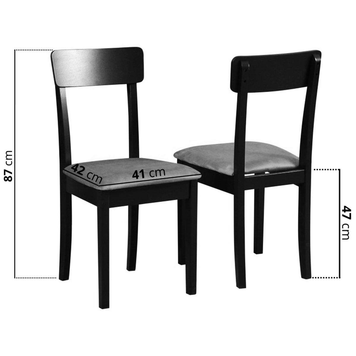 HOLZSTUHL Wehron Schwarz - Schwarz, Holz/Textil (43/86/40cm) - Selsey