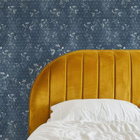 TAPETE Vintage aus echtem Papier, 200x280cm, 8 Bögen - Blau, Papier (200/280cm) - WALLPAPERS4BEGINNERS