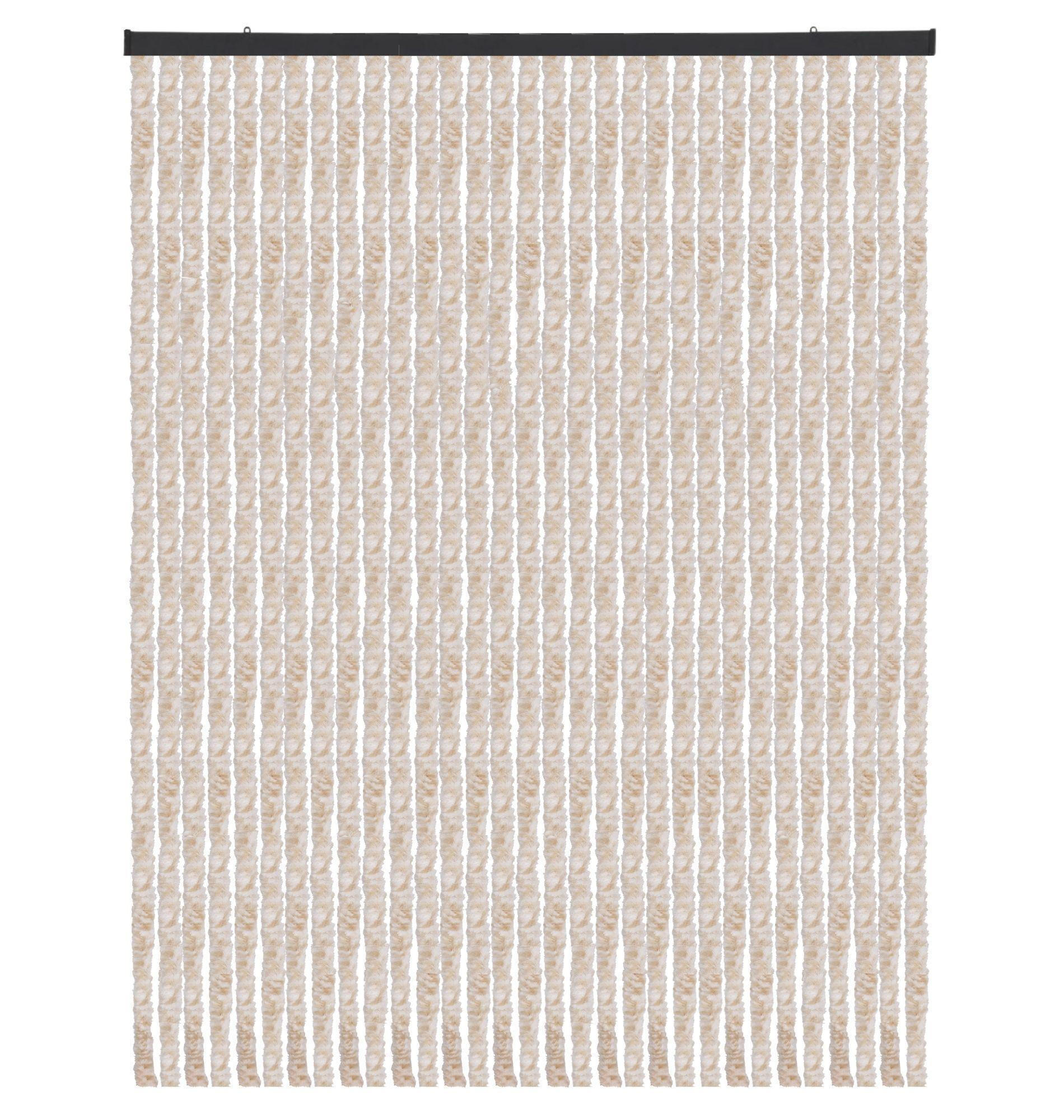 FLAUSCHVORHANG (120x220 cm) Türvorhang in "Meliert Beige-Weiß" - Beige, Kunststoff (120/2/220cm) - Arsvita