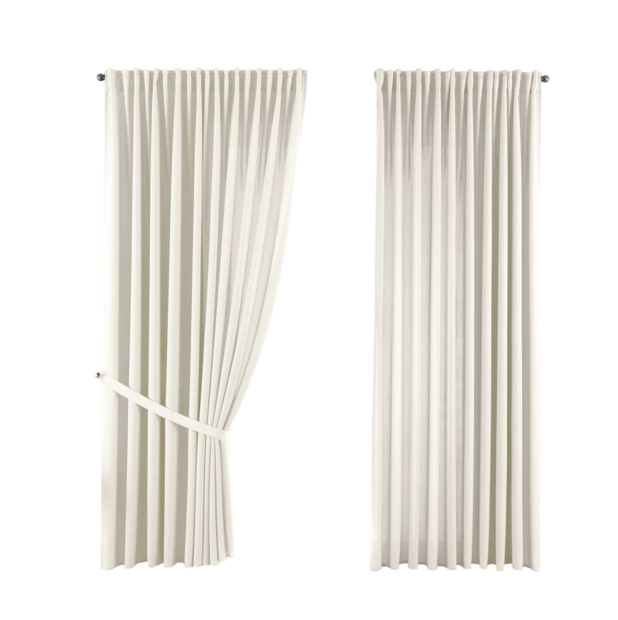 SCHLAUFENGARDINE 2ER SET »Palermo« HxB 250x300 cm Creme - Creme, Textil (300/250cm) - Gardinenbox