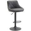 BARHOCKER Lederlook grau - Schwarz/Grau, Textil/Metall (46/83/49cm) - CLP