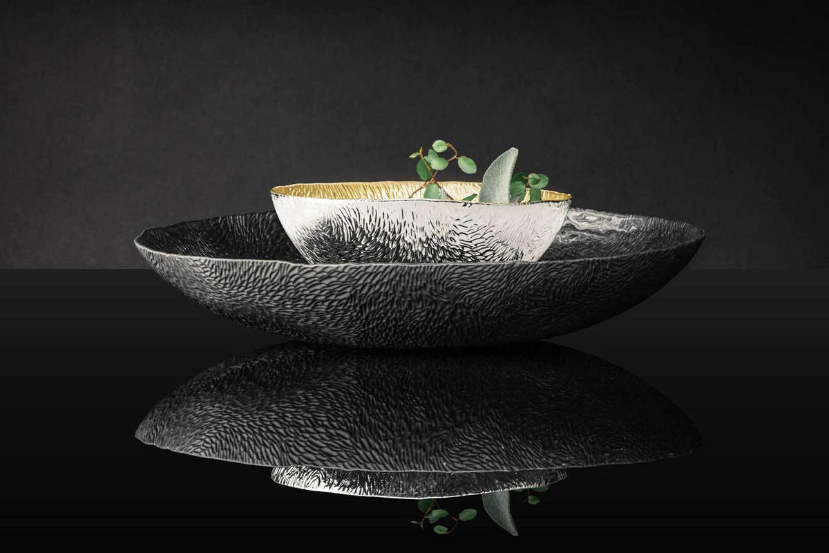TELLER Sen Silver silber ø 32 cm - Silberfarben, Glas (32cm) - Eisch