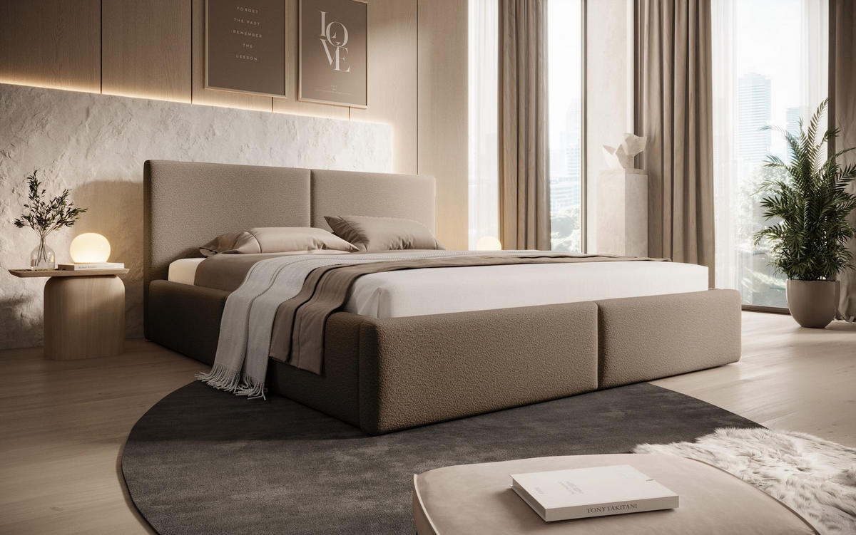 POLSTERBETT Toreira Slim 120x200 cm Brown - Braun, Holz/Textil (120/200cm) - Fedve