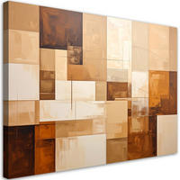 LEINWANDBILD 3D und geometrisch 90x60cm - Beige, Textil (90/60cm) - Feeby