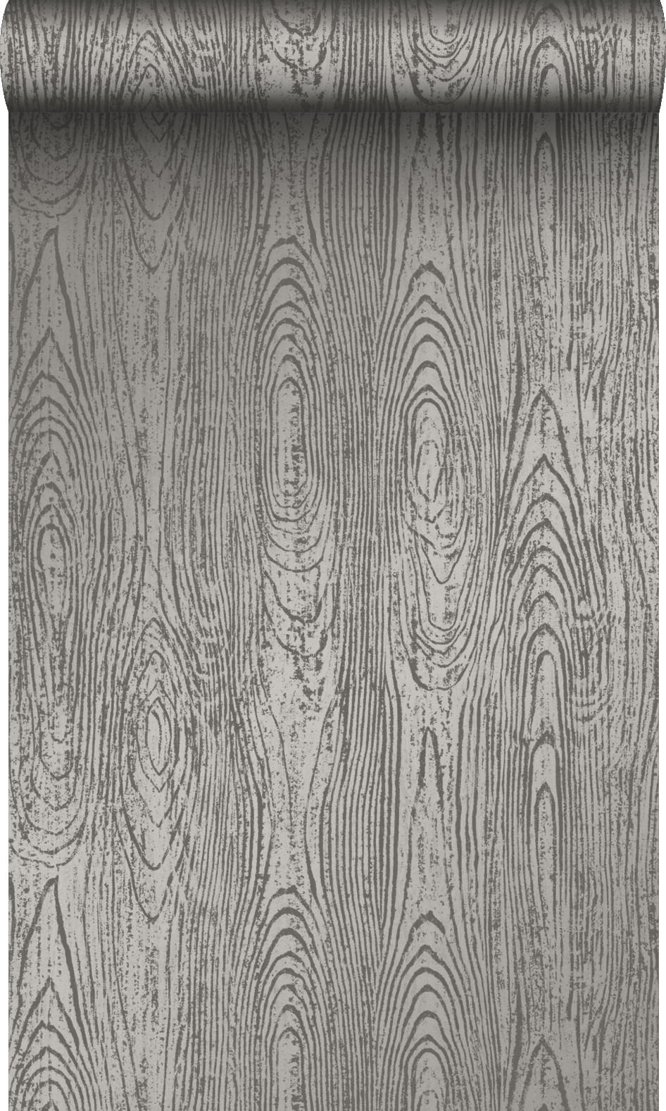 TAPETE Holz-Optik 53 cm x 10.05 m - Grau, Papier (53/1000cm) - Origin Wallcoverings