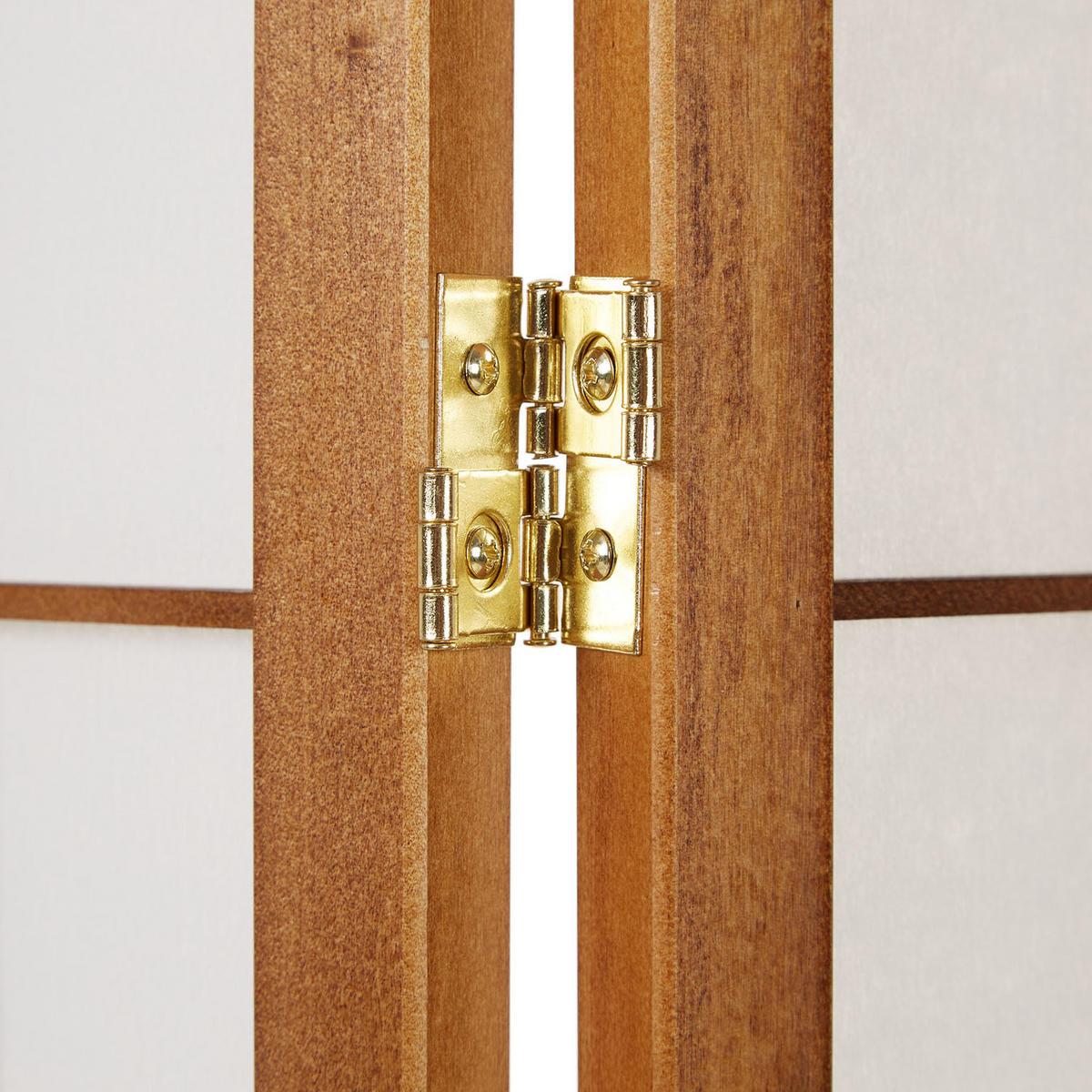 PARAVENT 3-tlg. 132/175 cm Braun Shoji - Braun, Holz (132/175/175cm) - Homestyle4u