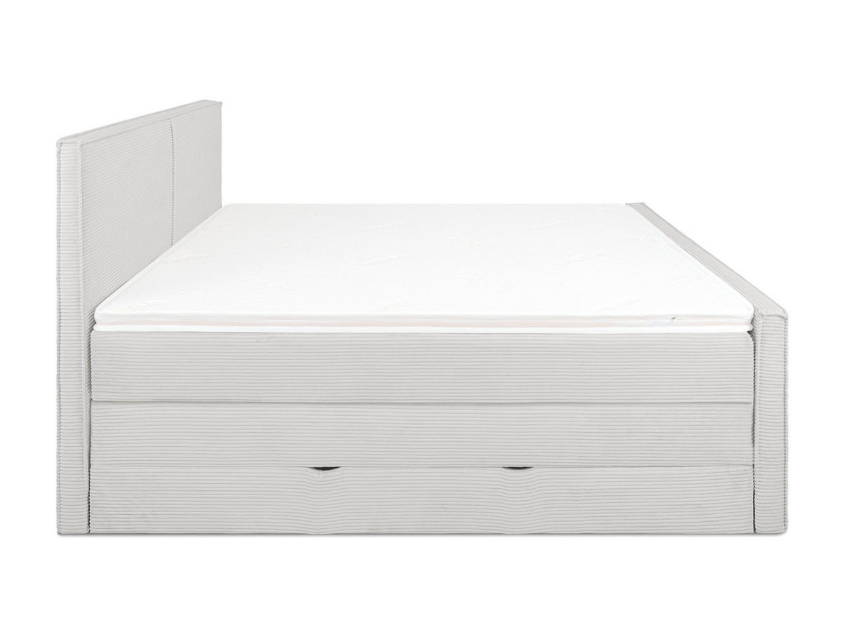 BOXSPRINGBETT Buffalo Grau 160/200 cm H3/H4 Cord - Grau, Textil (160/200cm) - wonello