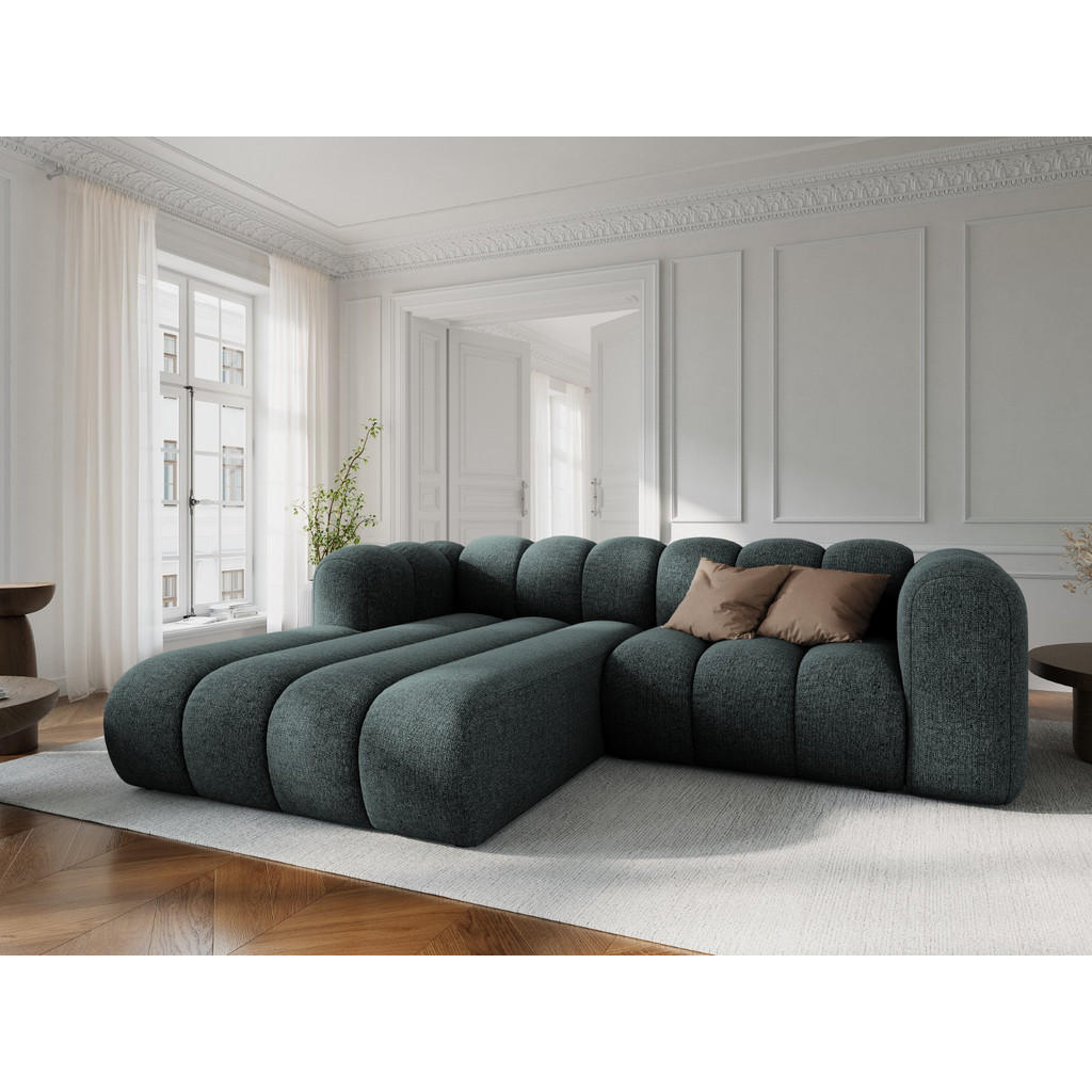 Thumbnail - Micadoni Ecksofa, Petrol, Textil, 3-Sitzer, L-Form, 230x177 cm, Hergestellt in Europa, Oeko-Tex®, Wohnzimmer, Sofas & Co...