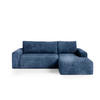 ECKSOFA mit Schlaffunktion Blau - Dunkelblau, Textil (268/163cm) - Furnisell