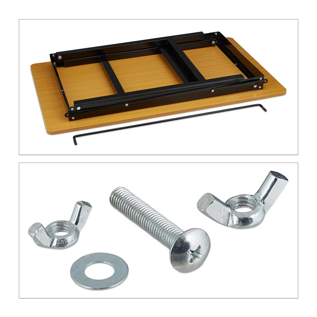 KLAPPWERKBANK - Multicolor, Holzwerkstoff/Metall (100/76/60cm) - Relaxdays