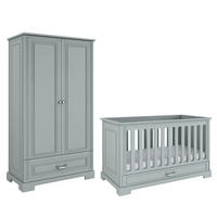 POKOJ PRO MIMINKO 2DÍLNÝ Grey - šedá, kompozitní dřevo (152/92/83cm) - Petits-meubles