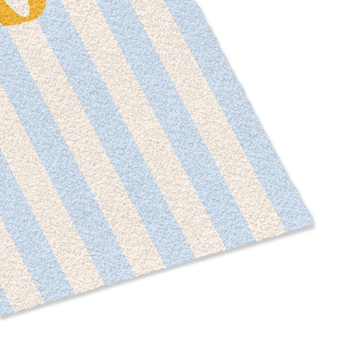 FUSSMATTE Orange – Blau – Streifen – Cheers 60x40 cm - Hellblau, Kunststoff (60/0.4cm) - MuchoWow