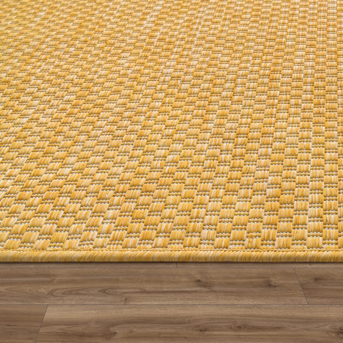 OUTDOORTEPPICH 150/150 cm Venedig 165 - Gelb, Kunststoff (150/150cm) - Paco Home