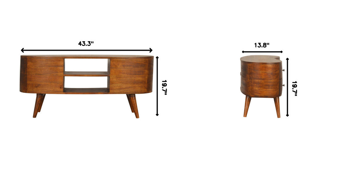 TV-LOWBOARD Dunbar für TVs bis zu 42" - Messingfarben/Braun, Holz/Metall (110/50/35cm) - Artisan Furniture