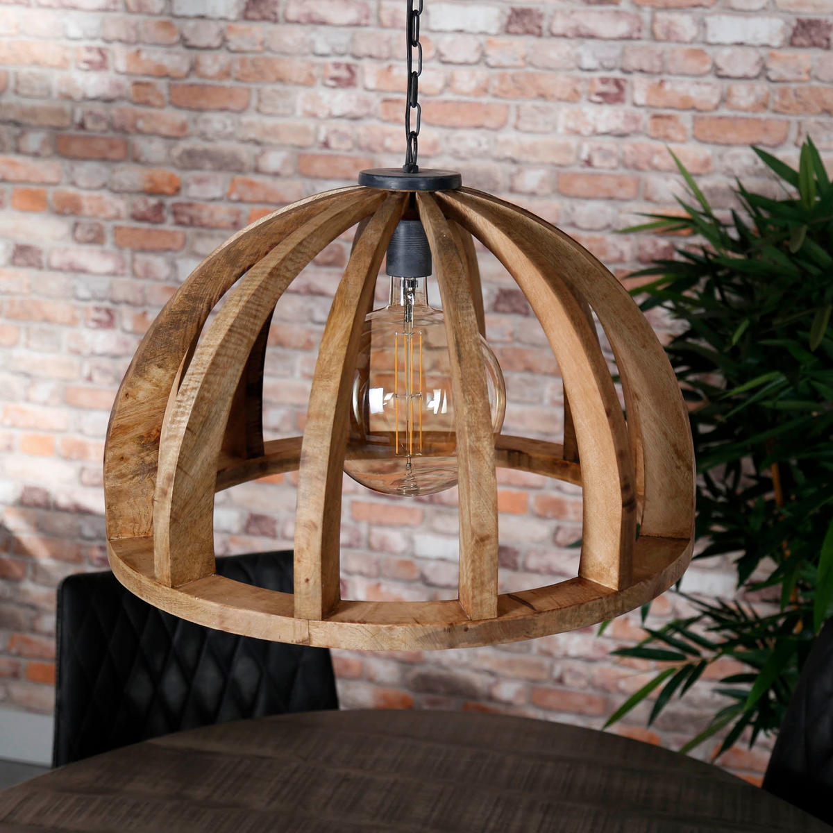 HÄNGELEUCHTE Mango Braun 62/62/150 cm - Braun, Holz (62/62/150cm) - Hoyz Collection