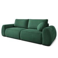 BETTSOFA ZEFEO Grün Kordstoff mit Schlaffunktion - Grün, Textil (264/96/106cm) - MASSENO