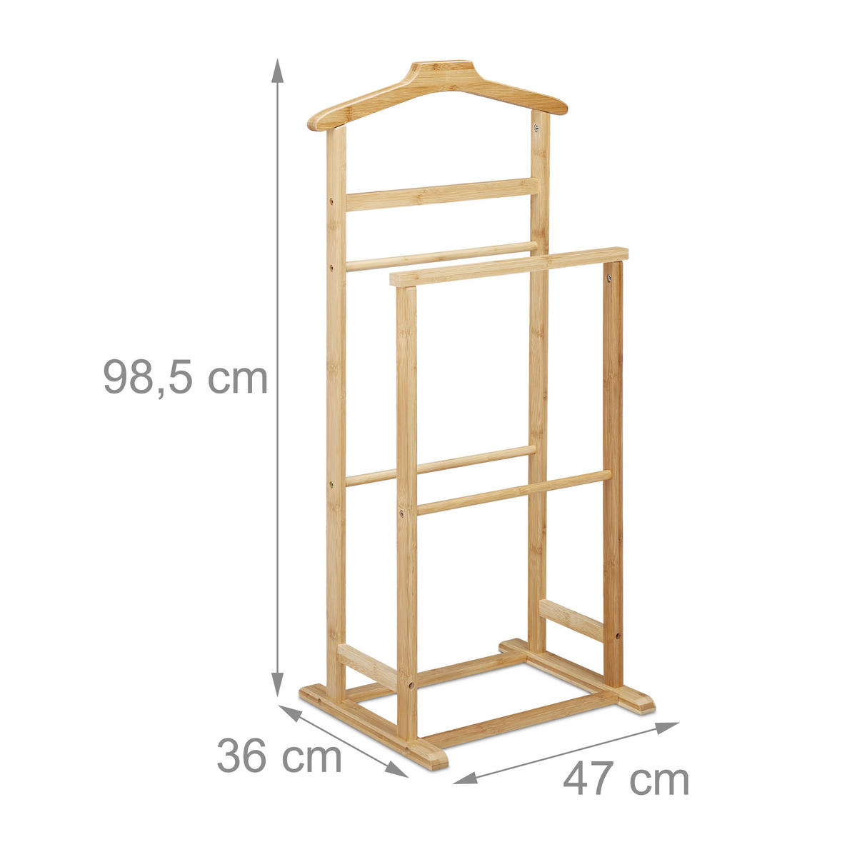 KOMORNÍK - světle hnědá, dřevo (47/98.5/36cm) - Relaxdays