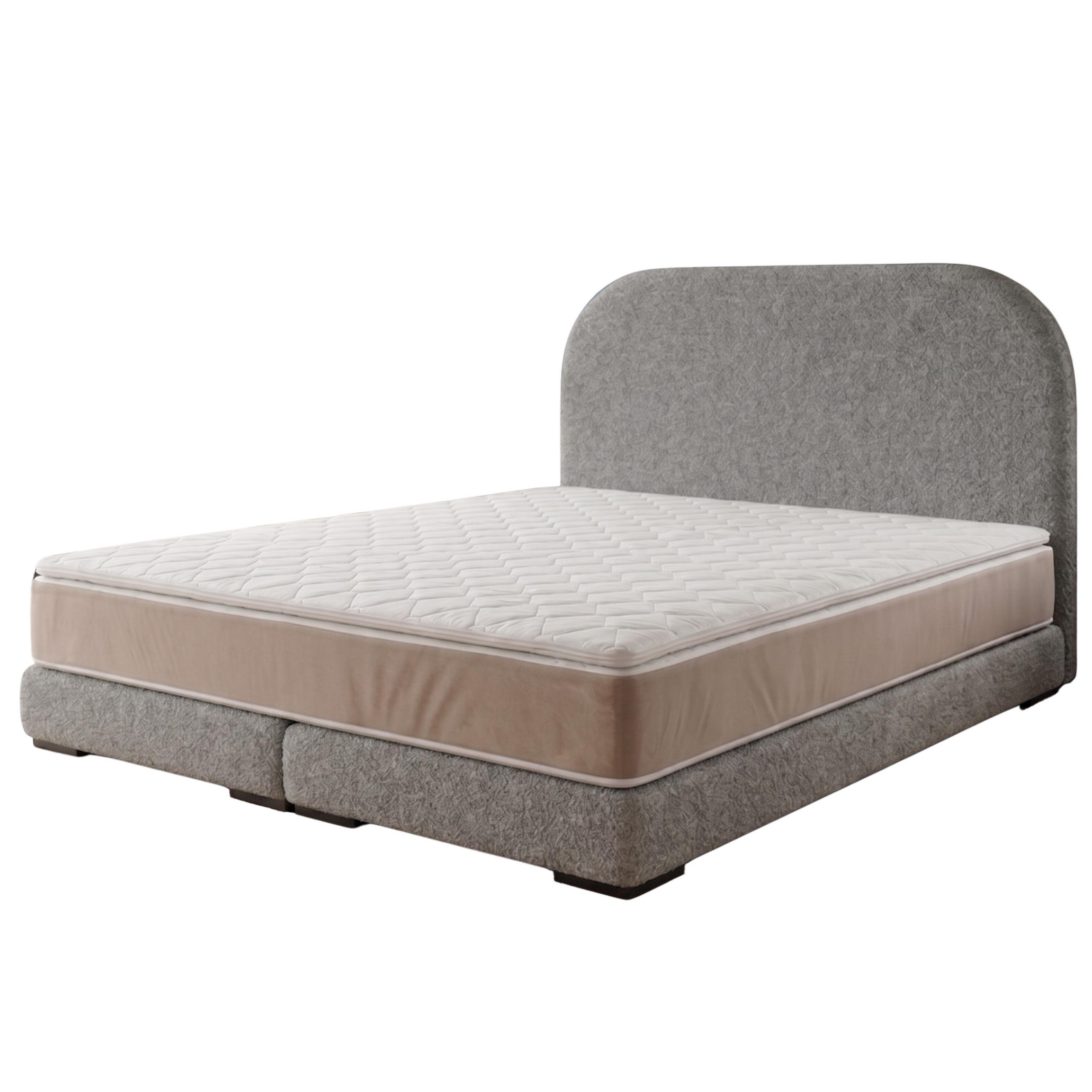 POLSTERBETT LEON1 200x 200 cm Farbe: Grau - Grau, Textil (200/200cm) - A&J MöbelLand