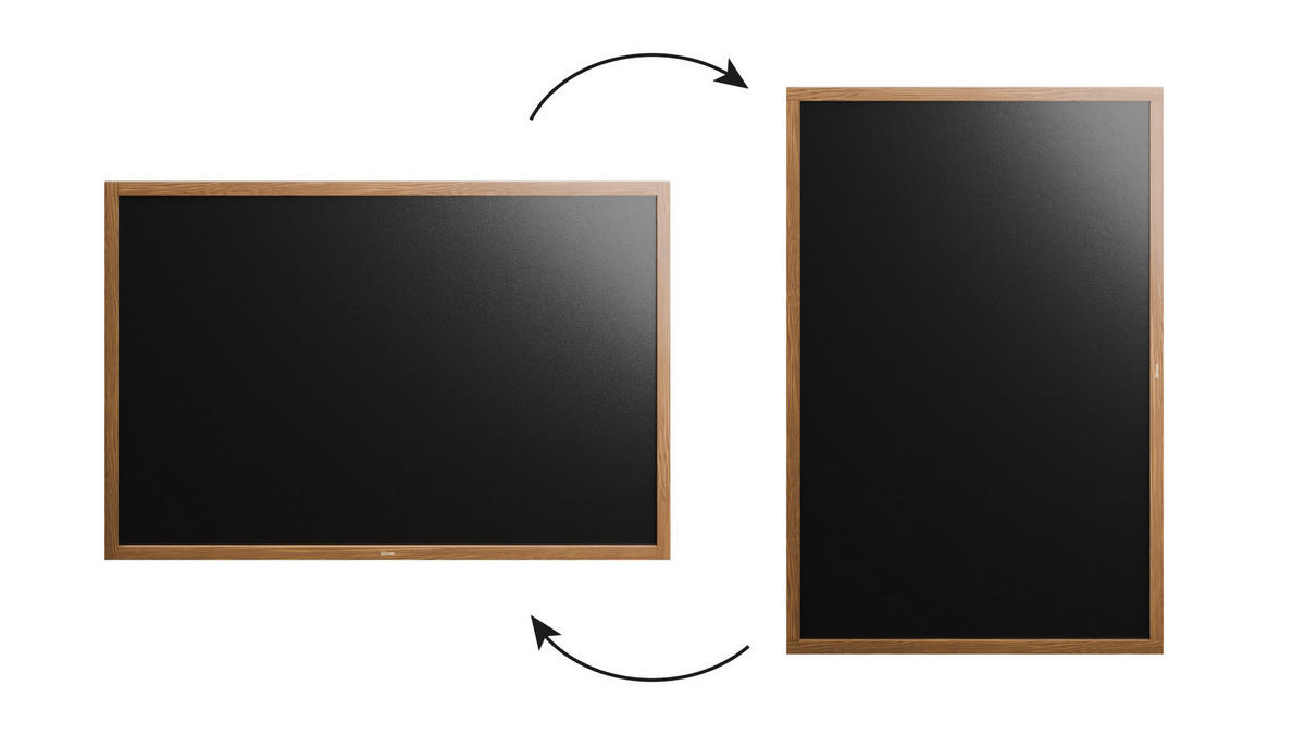 KREIDETAFEL Wasserfest mit lackiertem Holzrahmen 150x100cm - Schwarz, Holz (150/100/2cm) - ALLboards