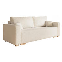 SOFA Ecru SOFIA Drei-Sitzer Stoff Bouclé - Ecru, Textil (236/92/85cm) - Sepro Meble