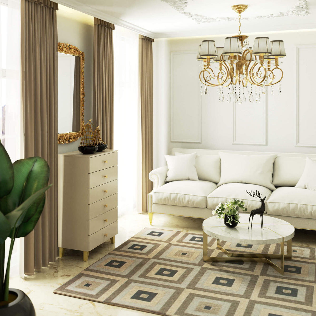 KOMMODE Kaschmir 104/60/37 - Kaschmir, Holzwerkstoff (60/104/37cm) - RAUMHIRSCH FURNITURE