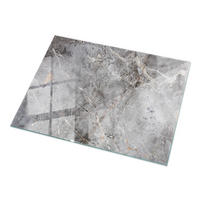 TISCHPLATTE 120x80 cm Naturmarmor Optik - Dunkelgrau, Glas (0.4/120/80cm) - TULUP