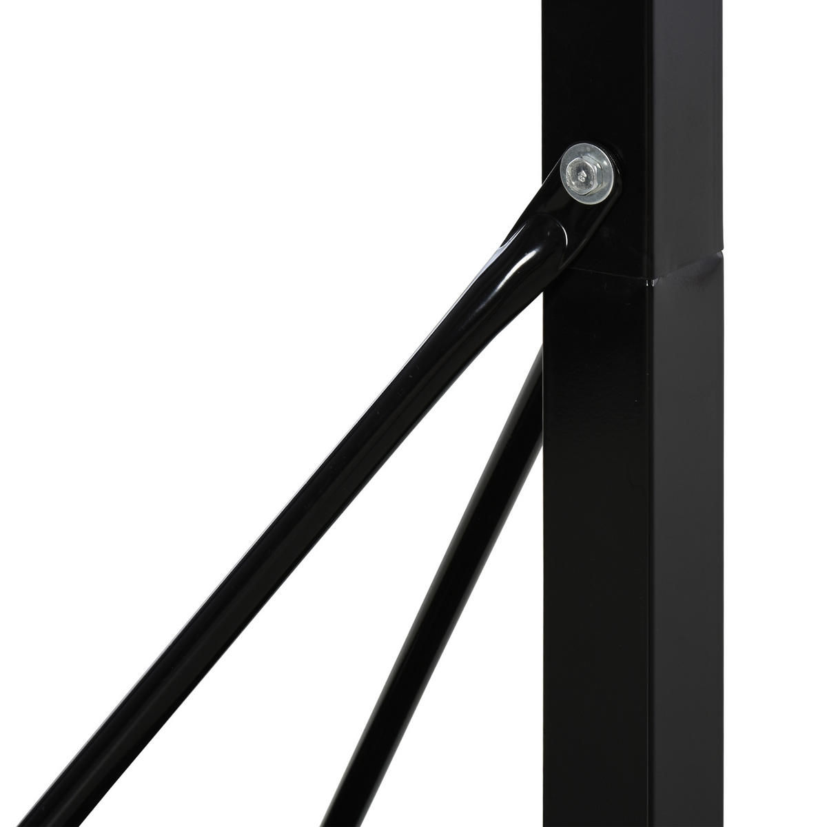 BASKETBALLKORB DE-10397 höhenverstellbar 255-305 cm Schwarz - Schwarz, Metall (165/90cm) - ComfortXL