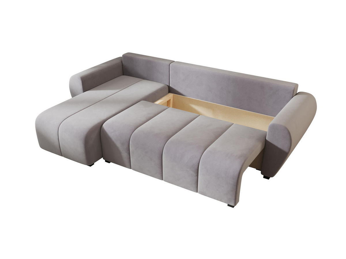 ECKSOFA MOLISA L Itaka 50 Links mit Schlaffunktion - Grau, Textil (245/145cm) - Bedante