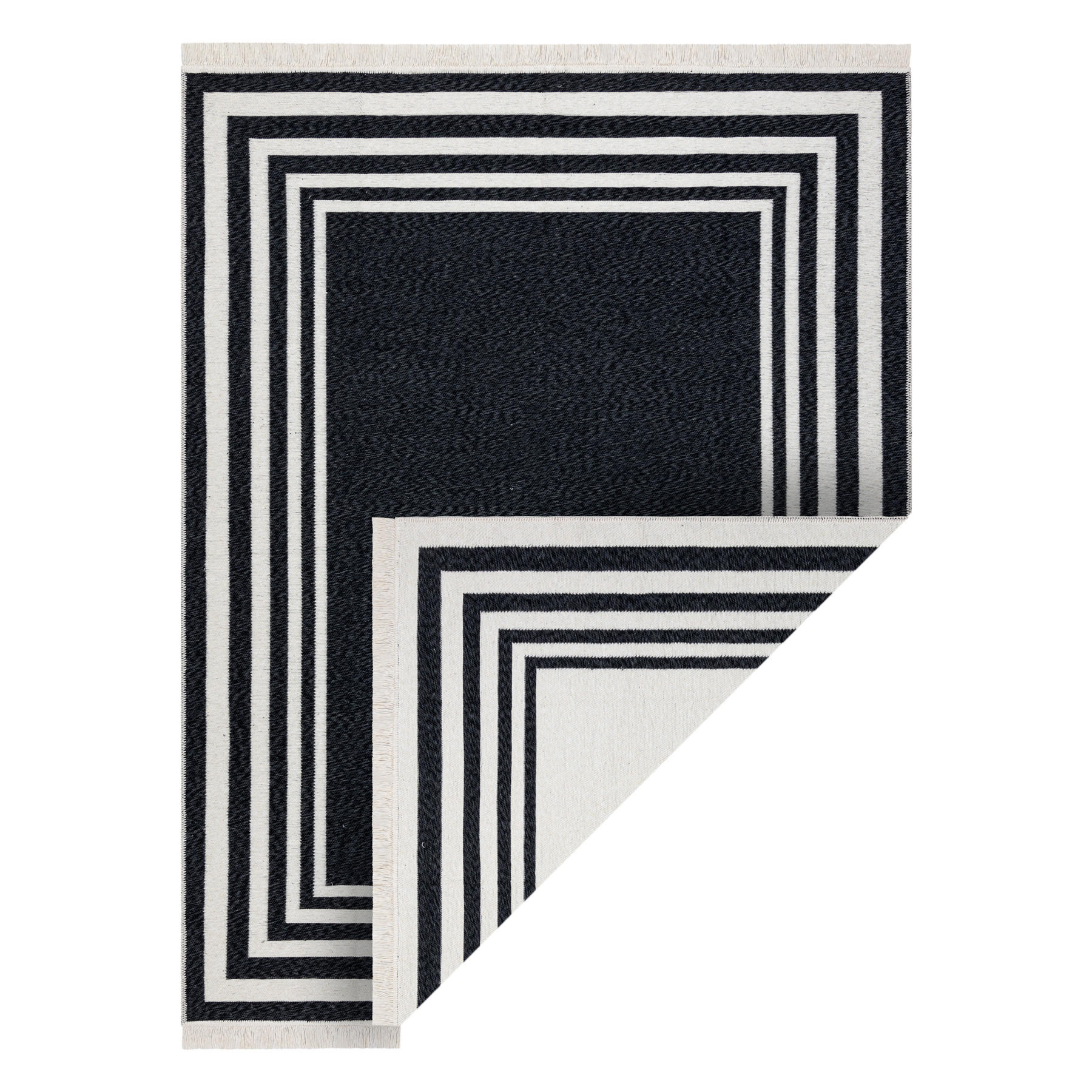 TEPPICH TWIN 140/190 cm - Schwarz, Textil (140/190cm) - rugsX