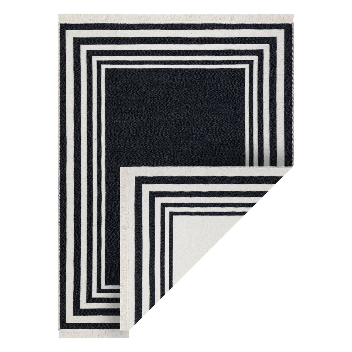 TEPPICH TWIN 140/190 cm - Schwarz, Textil (140/190cm) - rugsX