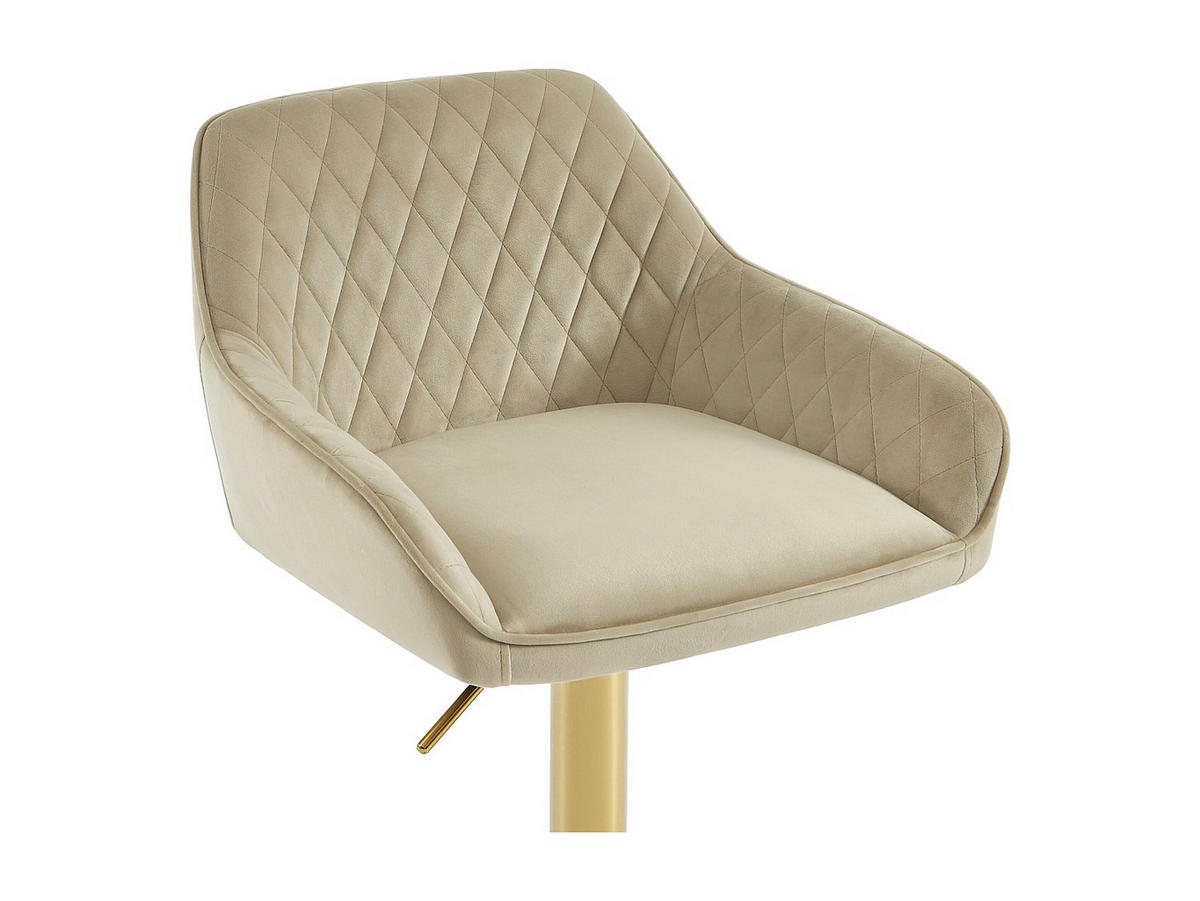 BARHOCKER - 50 cm x 53 cm - Stoff - Beige TAVOA - Beige, Textil (50/108/53cm) - Vente-Unique