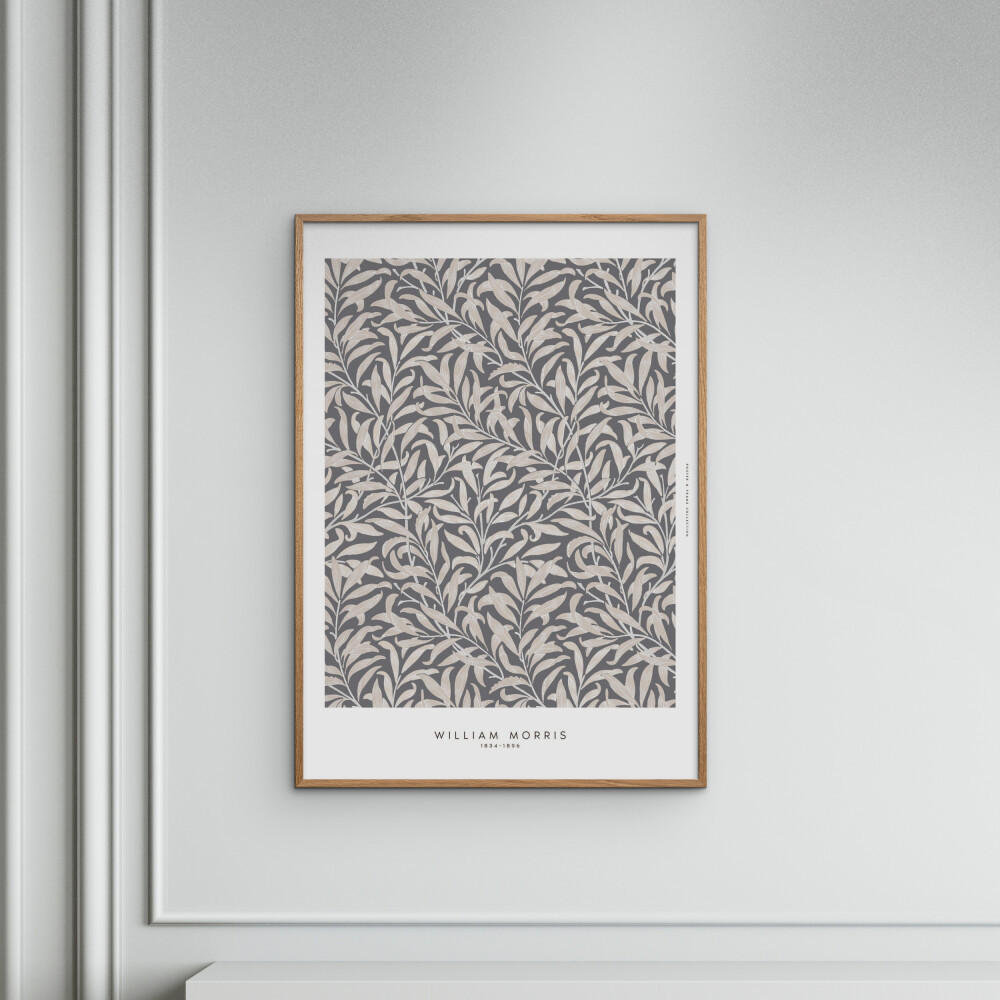 POSTER mit Rahmen William Morris - Nature Dust - Eichefarben/Grün, Holz/Papier (30/40cm) - Poster&Frame