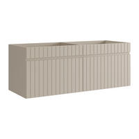 WASCHBECKENUNTERSCHRANK - 120cm x 46cm - MDF - beige - SATARA - Beige, Holz (120/46/46cm) - Vente-Unique
