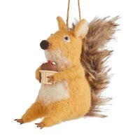 BAUMANHÄNGER Hang On Eichhörnchen - Braun, Textil (4/9/8cm) - Butlers